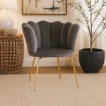 Occasional Shell Chair On Gold Legs