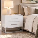 High Gloss 2 Draw Pedestal/Nightstand - Image 2