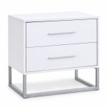 High Gloss 2 Draw Pedestal/Nightstand