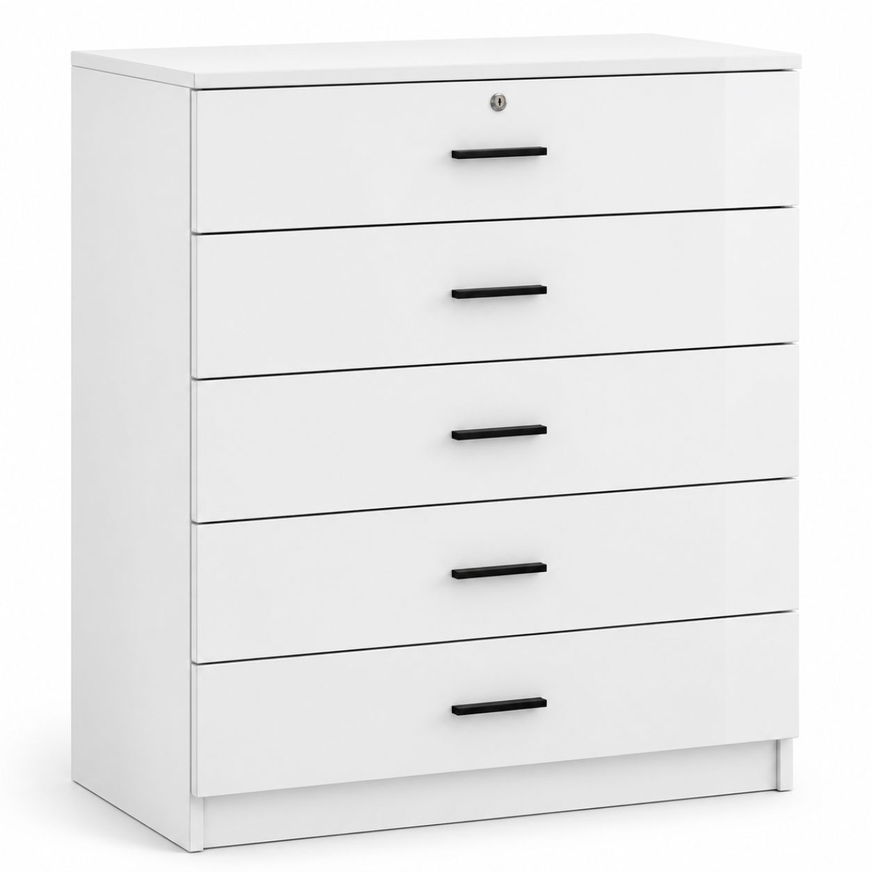MF5DGCWHT 5 Draw Gloss Chest - Image 1