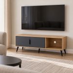 PLASMA TV STAND WITH 2 DOORS - Image 2