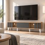 Plasma Tv Stand With Centre Door 1.6M - Image 2