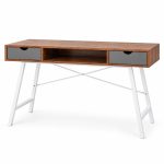 Desk With 2 Drawer And Metal Frame