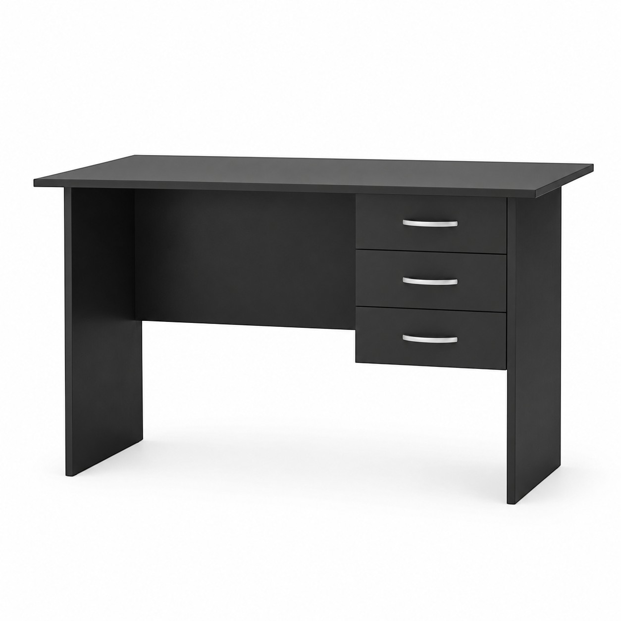 MF612BLK Work Desk With 3 Drawers - Image 1